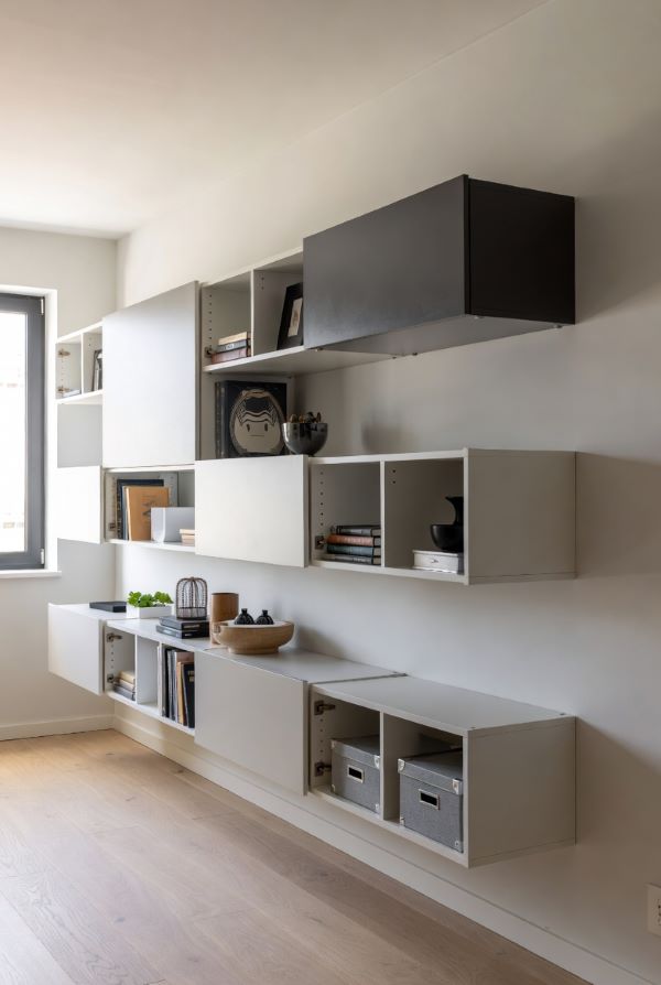 Wandkasten voor een overzichtelijke opbergruimte