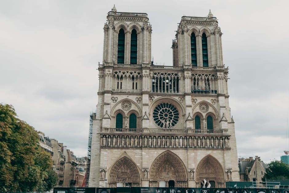 Capture of Notre-Dame Cathedral in Paris showcasing its Gothic architecture and historical significance.